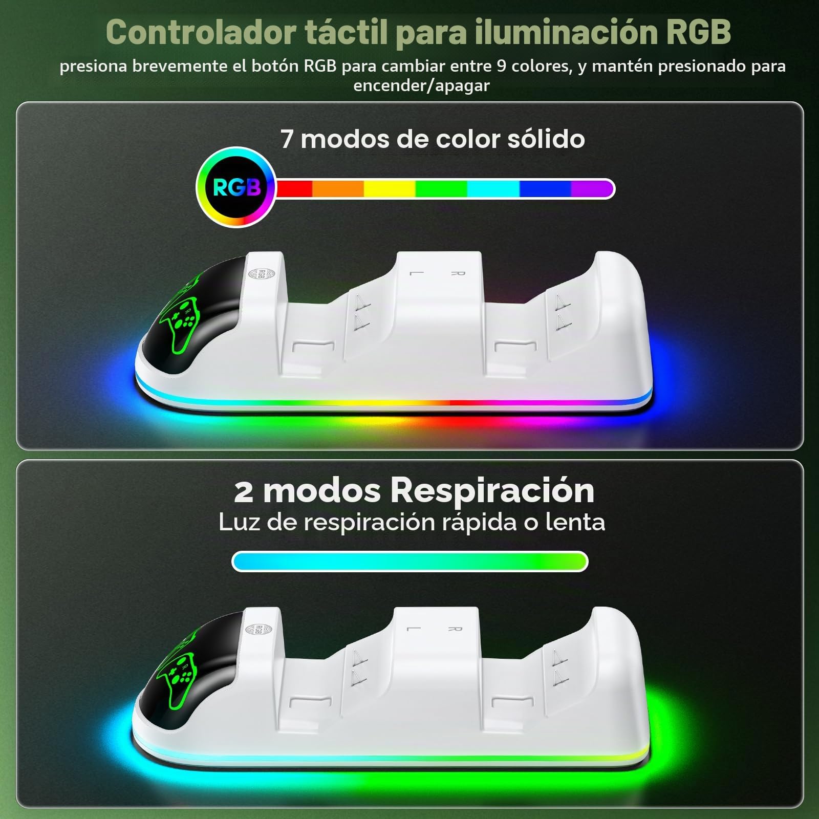OIVO Cargador con 2 Baterías Recargables para Xbox One/Xbox Series X/S Mantel, Estación de Carga con 2 x 4320mWh Baterías Recargables