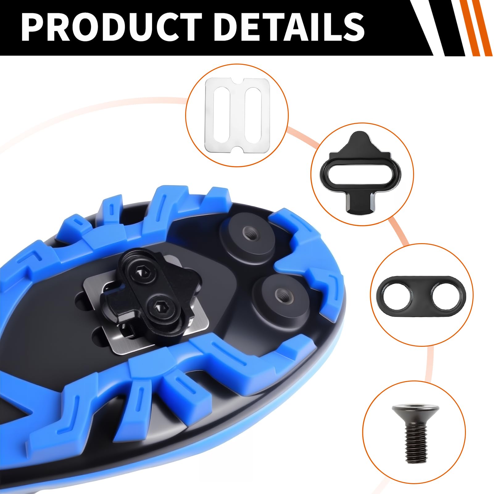 2er Set Fahrrad Cleats Für SPD Pedale - Rutschfeste 2-Loch Cleats Für MTB