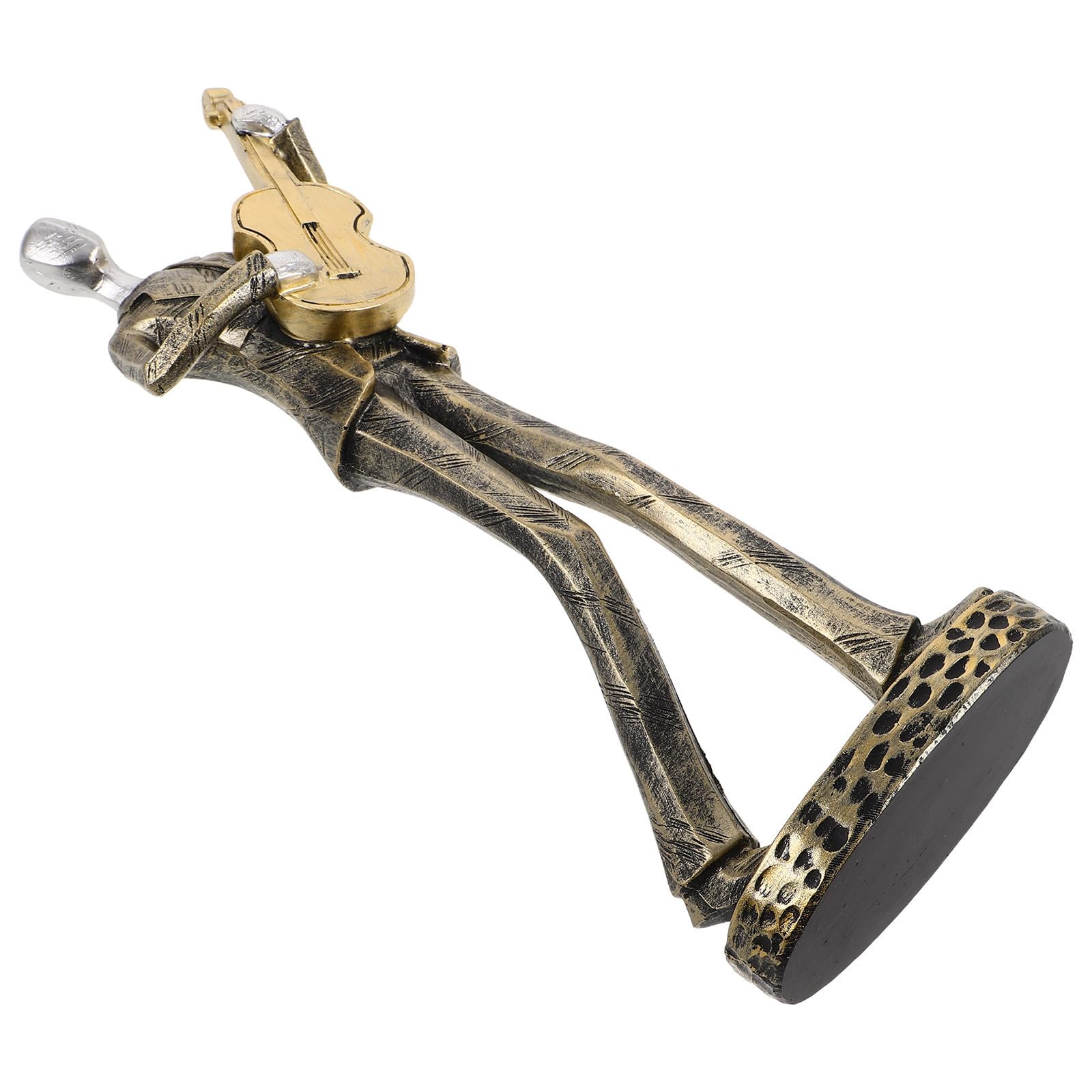 Figurine de guitariste en résine sculptée ornement moderne noir