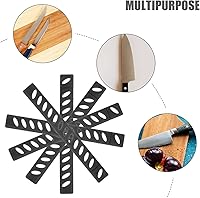 Vista 5 de VILLCASE Protector de borde de cuchillo, 5 piezas, fundas universales para cuchillos, fundas de plástico, funda de cuchillo de chef profesional