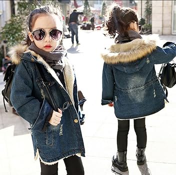 Amazon | [Ywnz-eight] デニムコート アウター 中長め子供服