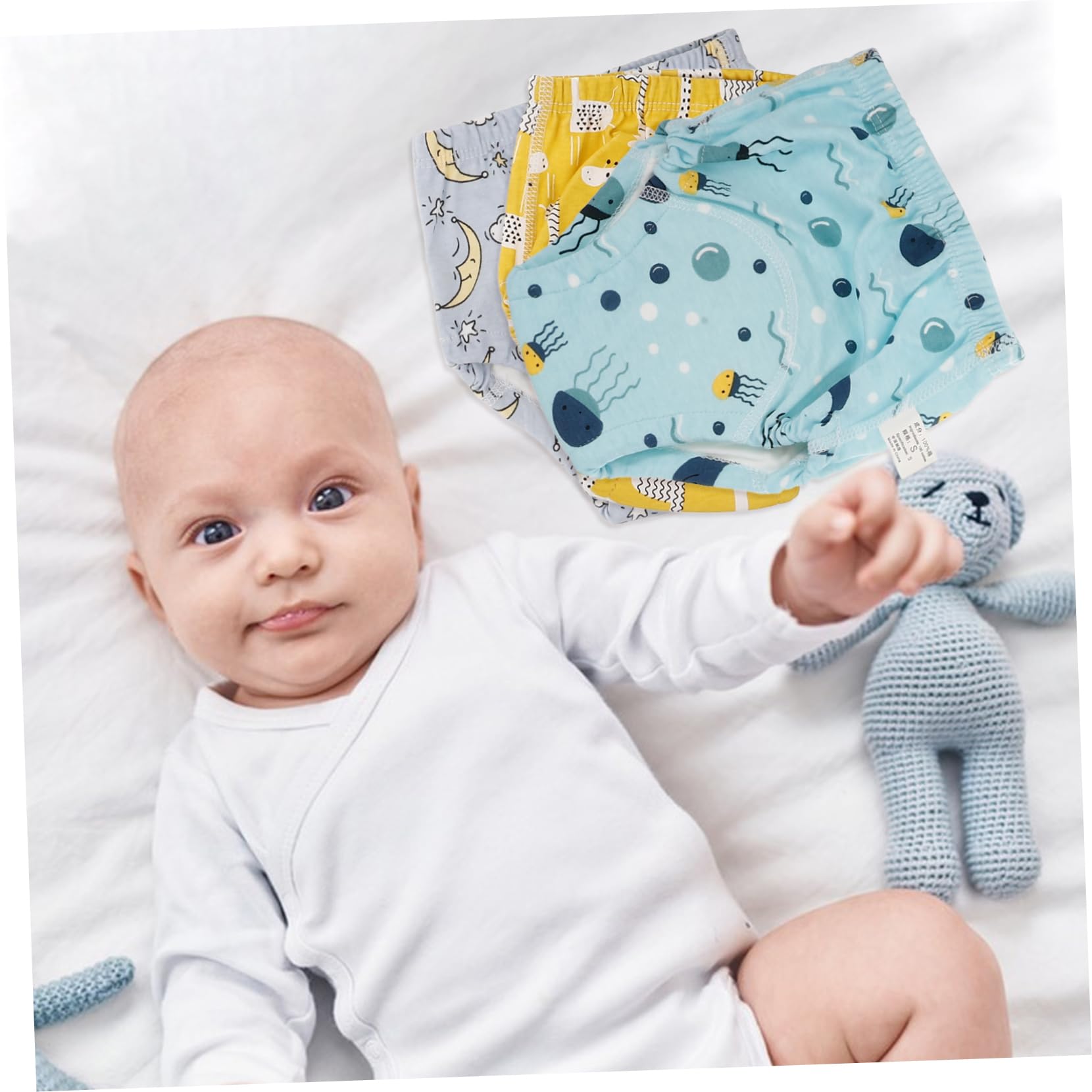 ifundom Wiederverwendbare Babywindelhose aus Baumwolle Waschbar und Bequem 6 Stück für Säuglinge 0-9kg fürs Töpfchentraining