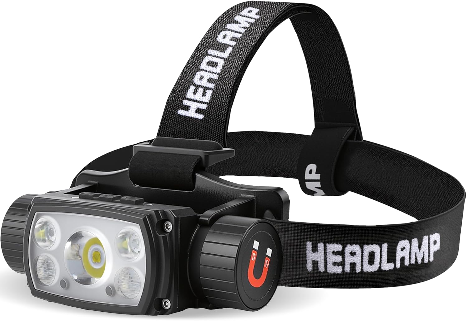 Rechargeable 2000 Lumen LED Headlamp with Motion Sensor & Red Light