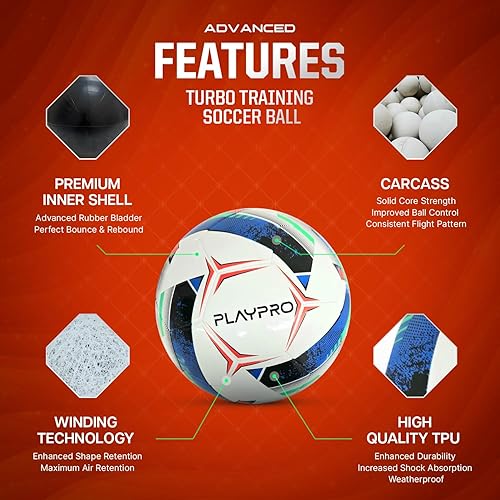 Miniatura 4 de Balón de fútbol Turbo Training  Tamaño 2, 3, 4, 5  Individual, paquete de 6, para clubes, equipos, ligas, campamentos, escuelas, organizaciones