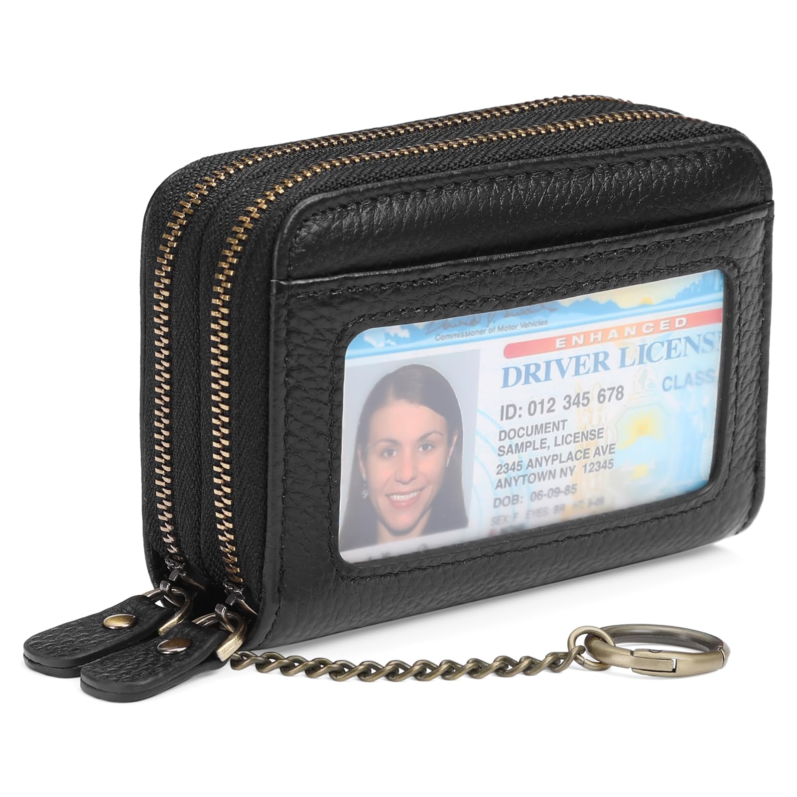 GOIACII Small Genuine Leather Wallet for Women RFID Blocking Credit Card Holder Wallet