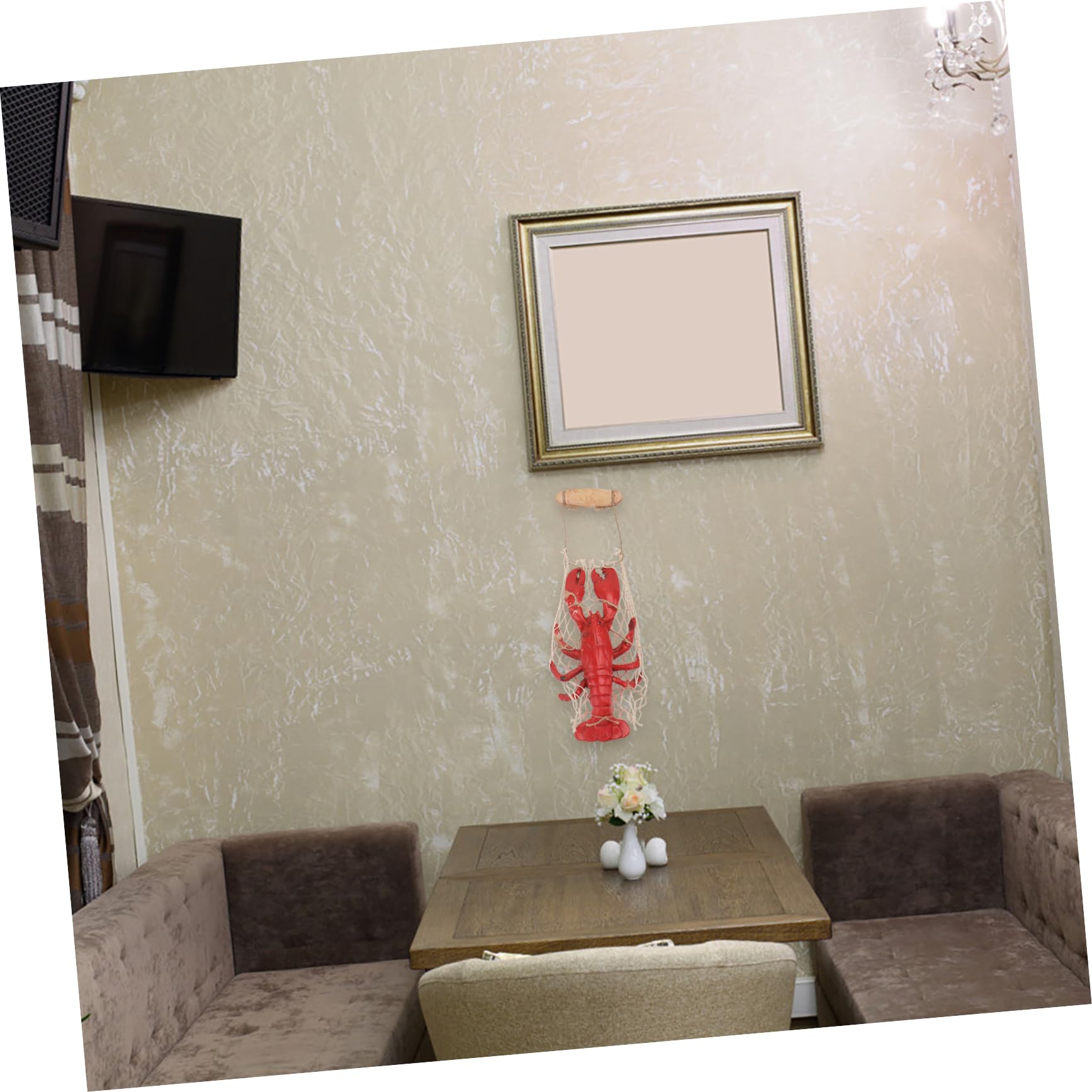 DECHOUS 1pezzi Ciondolo Artistico per Parete Forma di Aragosta Decorazione Murale Creativa in Resina Elegante Ciondolo da Parete per Casa e Bar