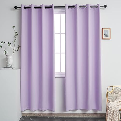 YGO - Cortinas opacas de color sólido (2 paneles, 52 pulgadas de ancho)