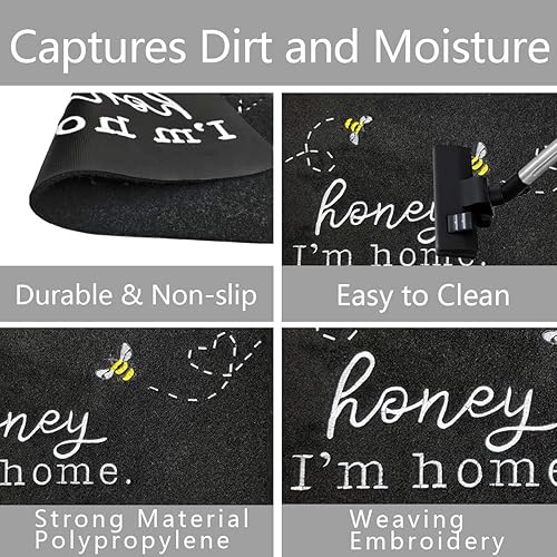 Miniatura 4 de Tapete grande para puerta delantera, divertido tapete de cocina, entrada delantera, exterior, interior, perfil bajo, antideslizante, duradero, para