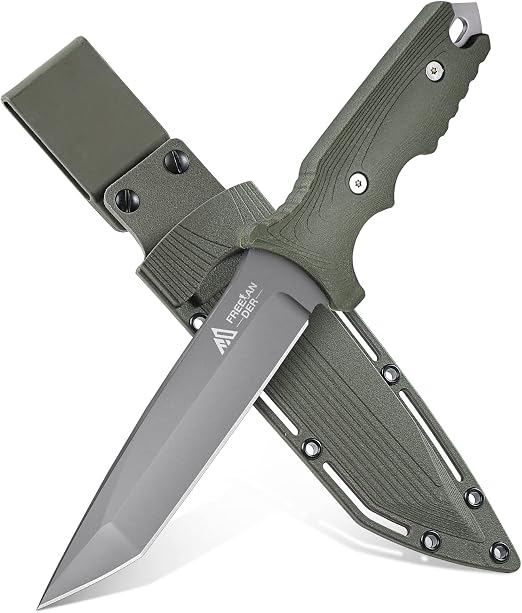 Couteau De Survie Vintage Fixe 18,5 Cm - Pour Camping, Chasse, Neuf
