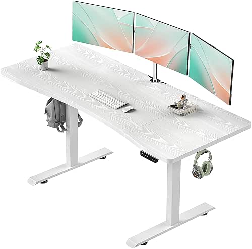 Veken 63 x 28 Inch Electric Standing Desk, Sit to