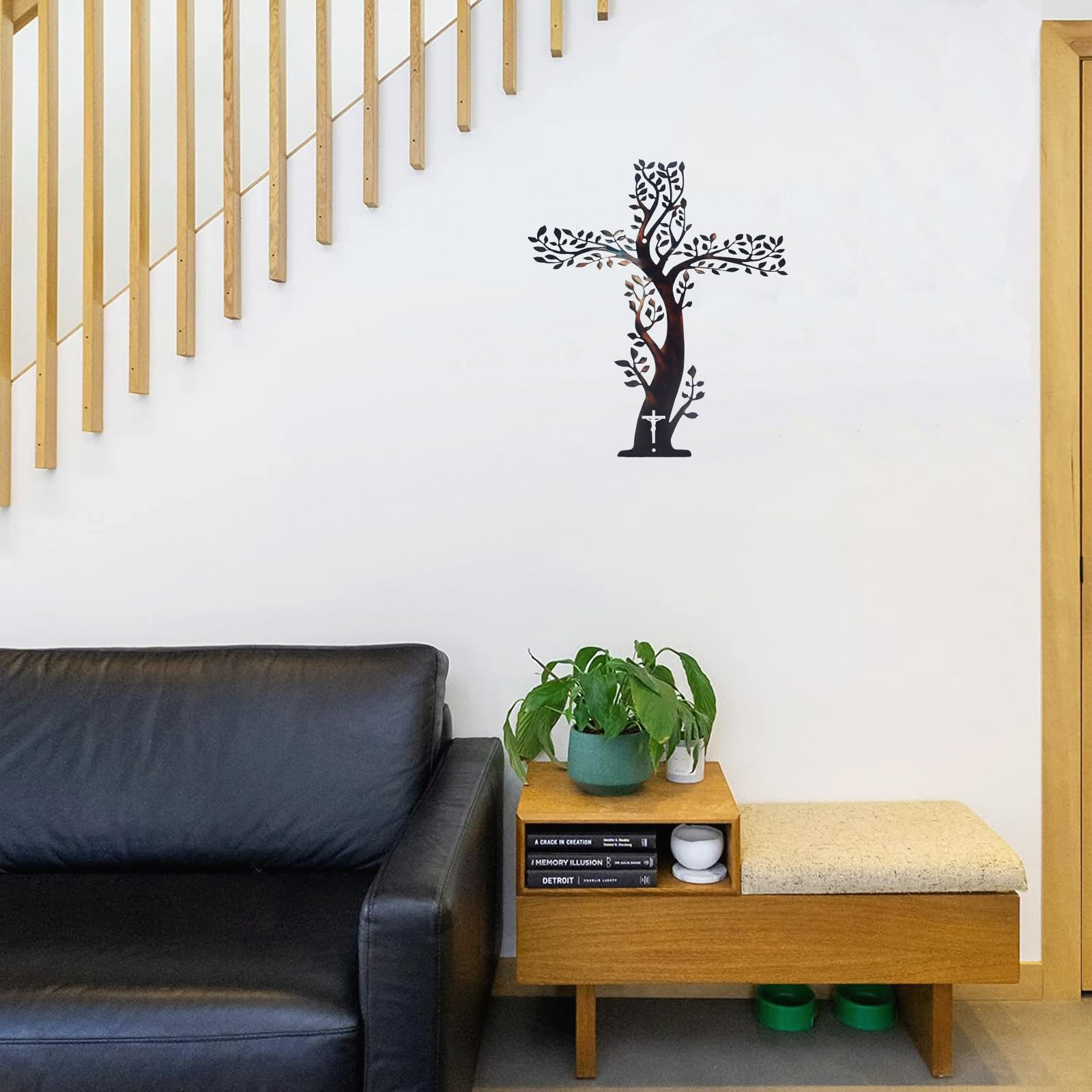 Amazon.com: YO-yiHHG Metal Cross Tree Wall Decor, Tree of Life