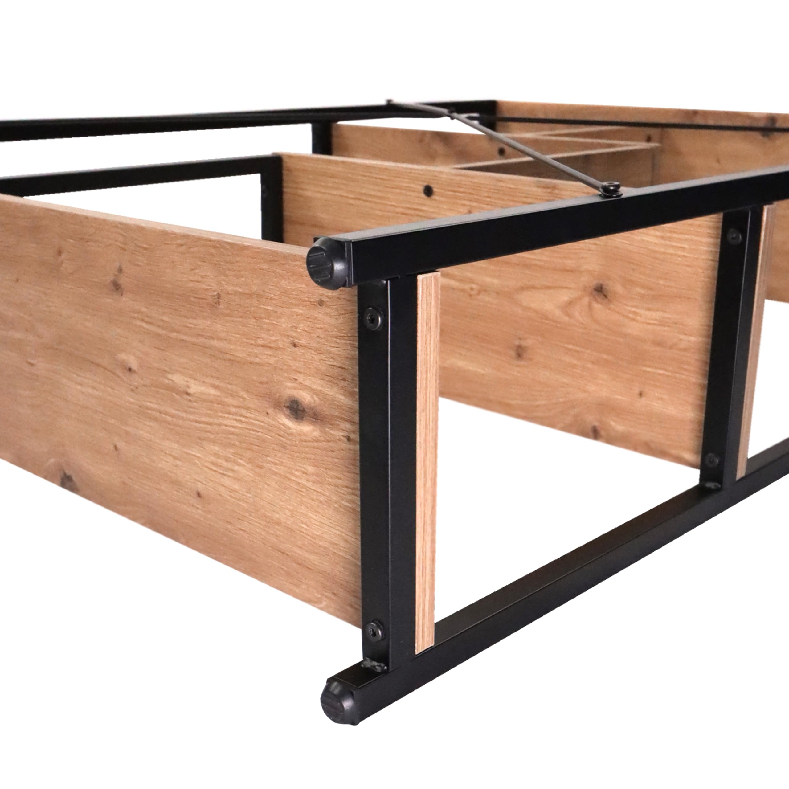 Regał wolnostojący Kalag Eco – Uniwersalny regał 80x24x110 cm – Otwarty regał i ścianka działowa – Powierzchnia łatwa w pielęgnacji – Czarny/Dąb