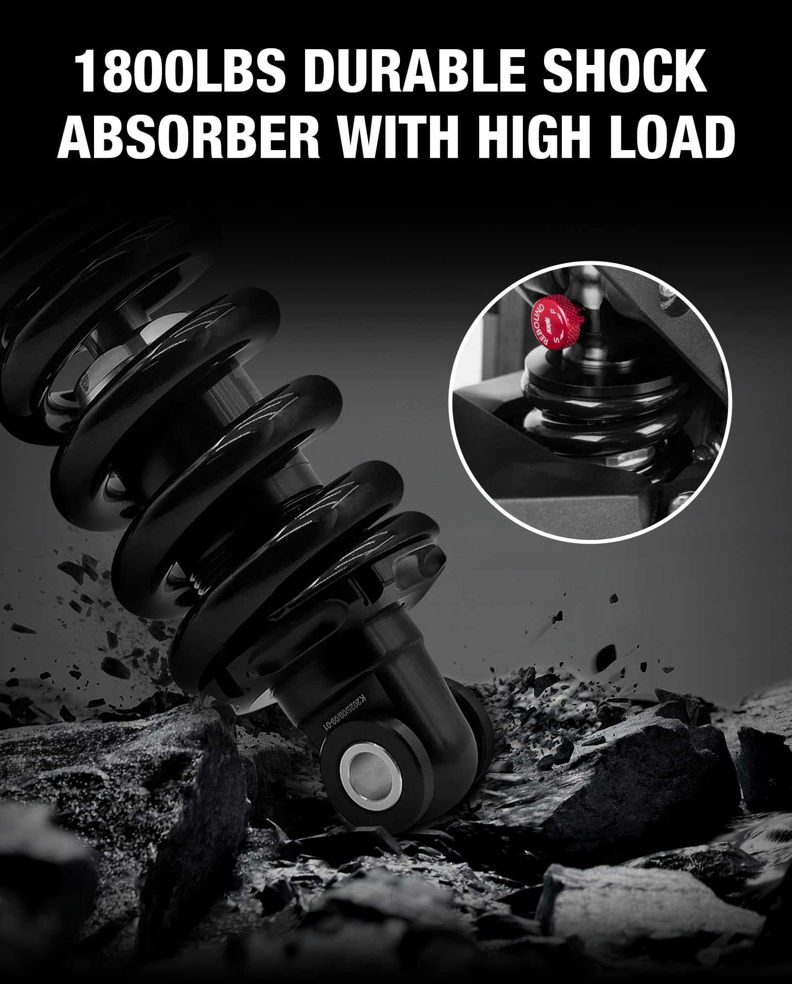 Ressorts d'amortisseur réglables KKE de 135 mm (2 pièces) Compatible avec Teverun Fighter Mini/Fighter Mini PRO, Ressorts de suspension d'amortisseur robustes accessoires d'origine