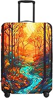 Vista 18 de URBEST Funda protectora para maleta, antiarañazos y suciedad, Otoño de vidrieras