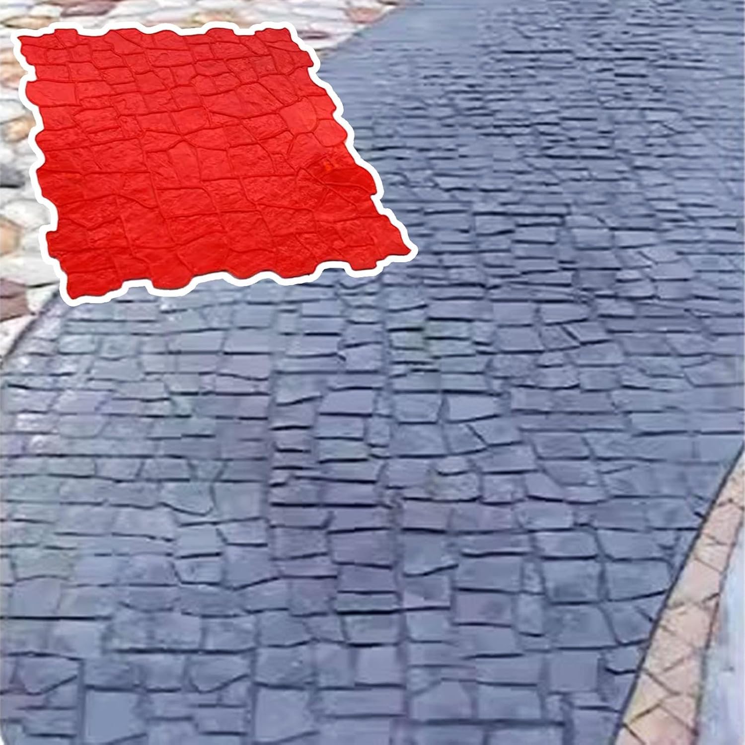 Tapis de texture béton sans soudure pour allée en fausse pierre antique