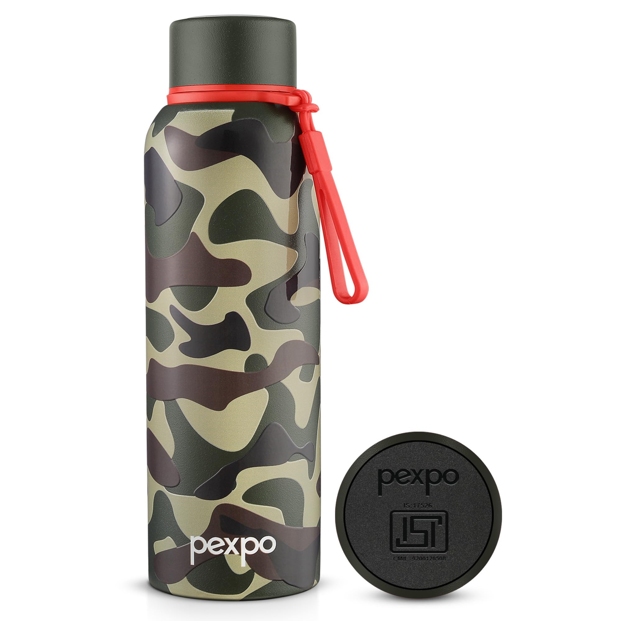 Go24 pexpo Stainless Steel Thermo Flask Bravo Military Green - Camouflage 700ml