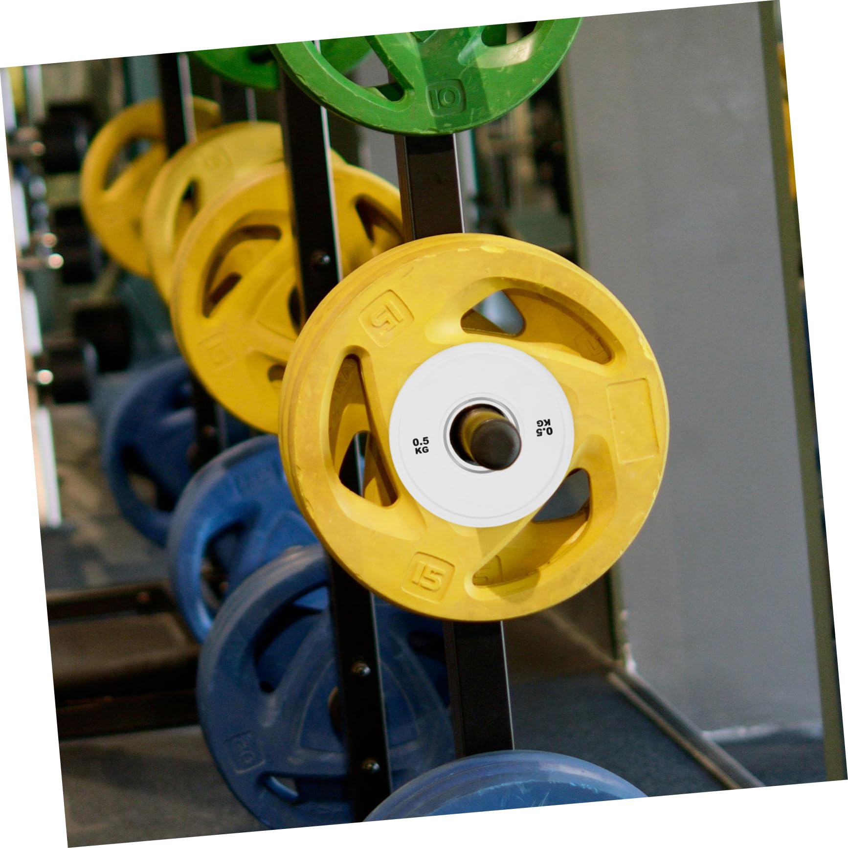 Toyvian 0.5kg Discos De Pesas Barra De Goma Para Entrenamiento De Fuerza Levantamiento De Pesas y Culturismo El Gimnasio Casa Fraccionarios
