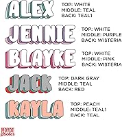 Vista 3 de Calcomanía personalizada con nombre, calcomanías personalizadas de colores de nombre, lindas calcomanías de vinilo troqueladas impermeables