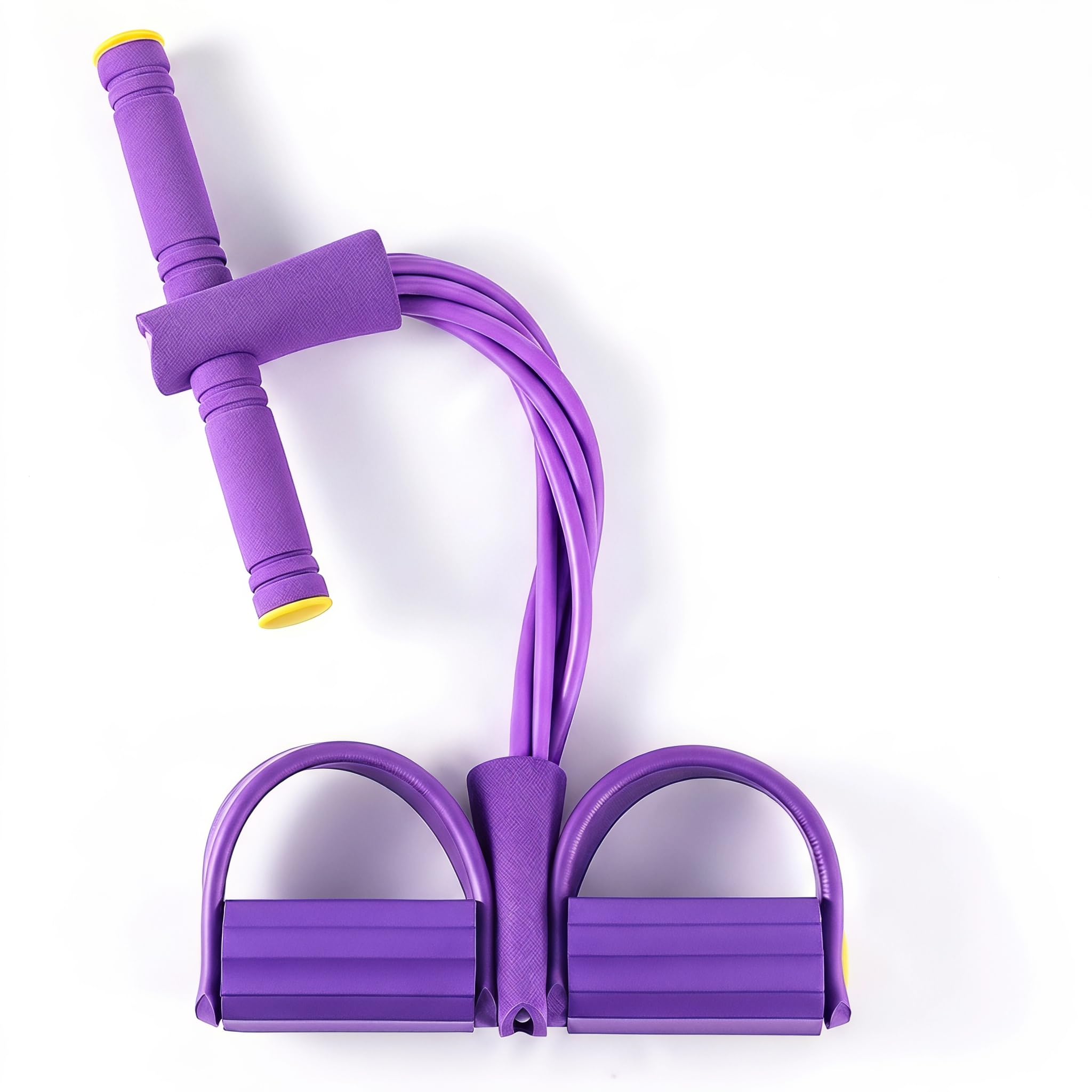 6-Tube Pedal Resistance Band with Handles, Sit Up Exercise Bands for Home