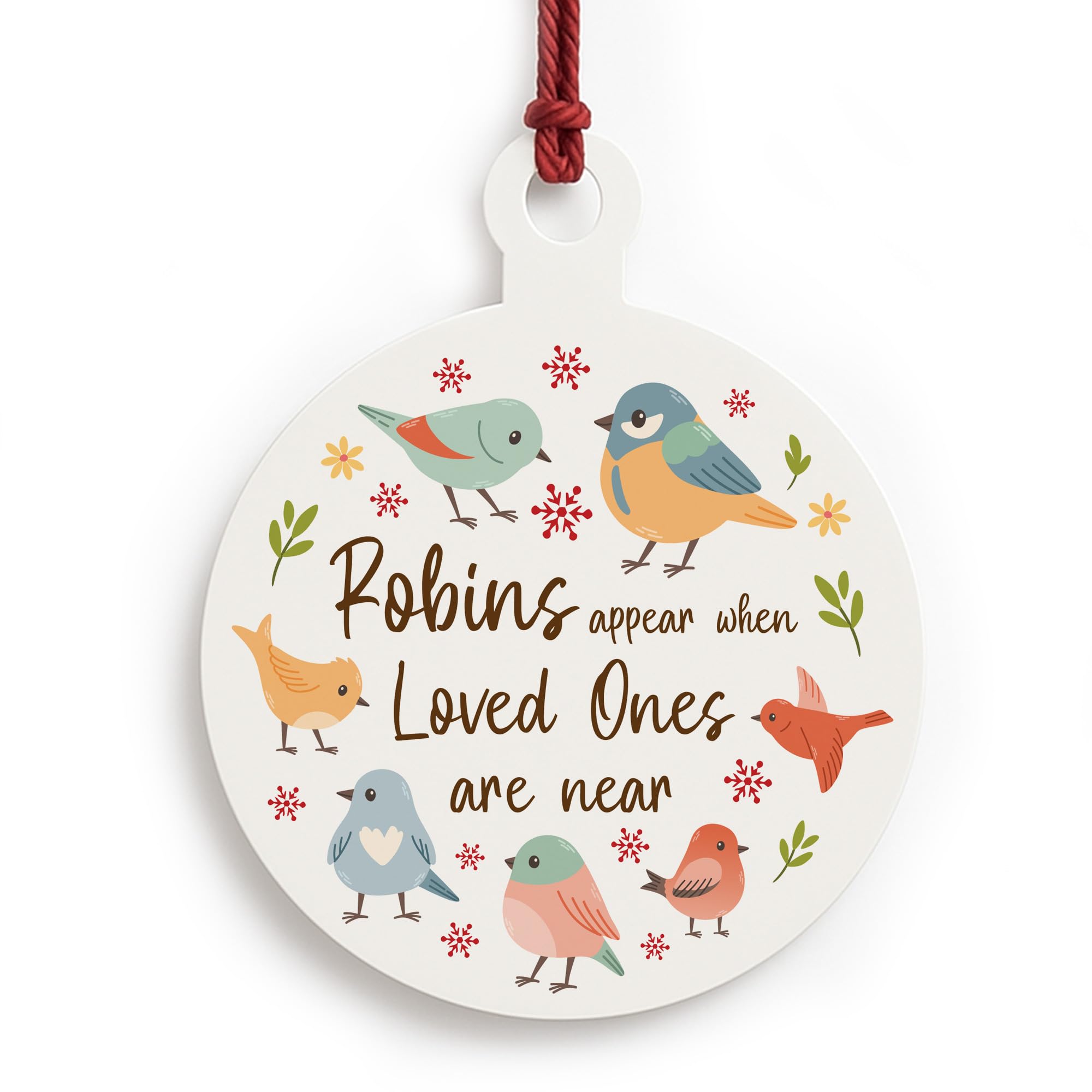 Red Ocean Memorial Bauble For Mum Dad Nan Grandad Robin Remembrance For Christmas Tree Decoration Robins Appear When Loved Ones Are Near Keepsake