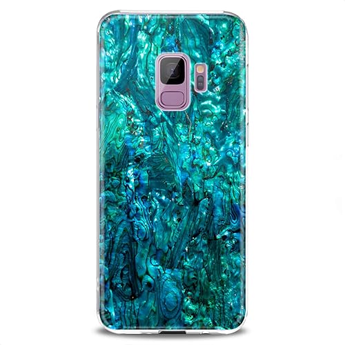 Miniatura 7 de Cavka Funda compatible con Samsung S23 S22 Plus S21 FE Ultra S20+ S10 Note 20 5G S10e S9 Concha de abulón transparente linda piedra hermosa azul