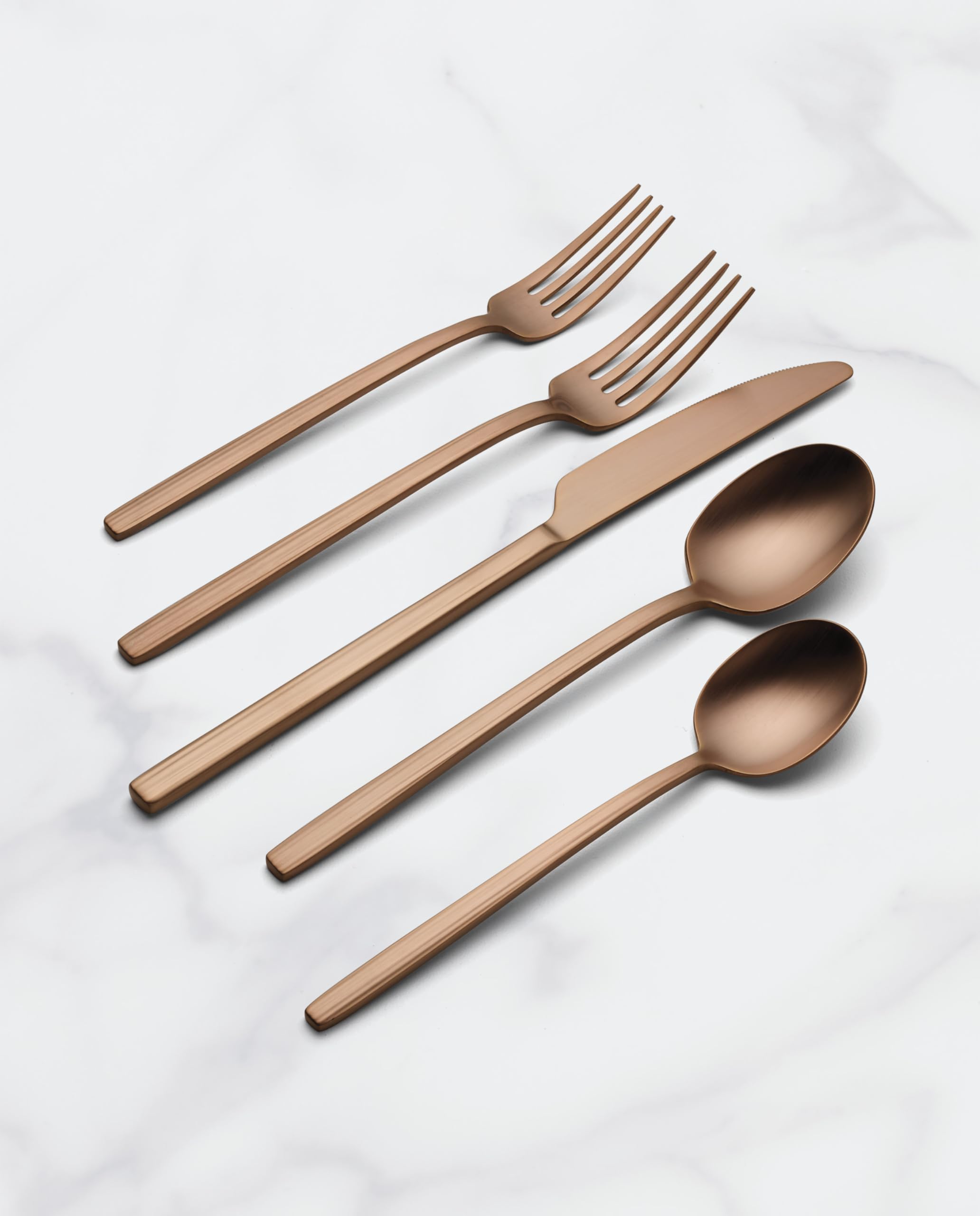 Oneida Dean Rose Gold Satin 20-Piece Silverware Set for 4, Flatware — Amazon image 5