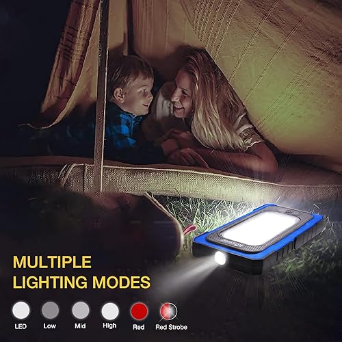 Miniatura 8 de WARSUN Y36 y Y40 - Luz de trabajo LED recargable, magnética, portátil, mecánica, funciona con pilas, 1200 lúmenes, súper brillante para reparación