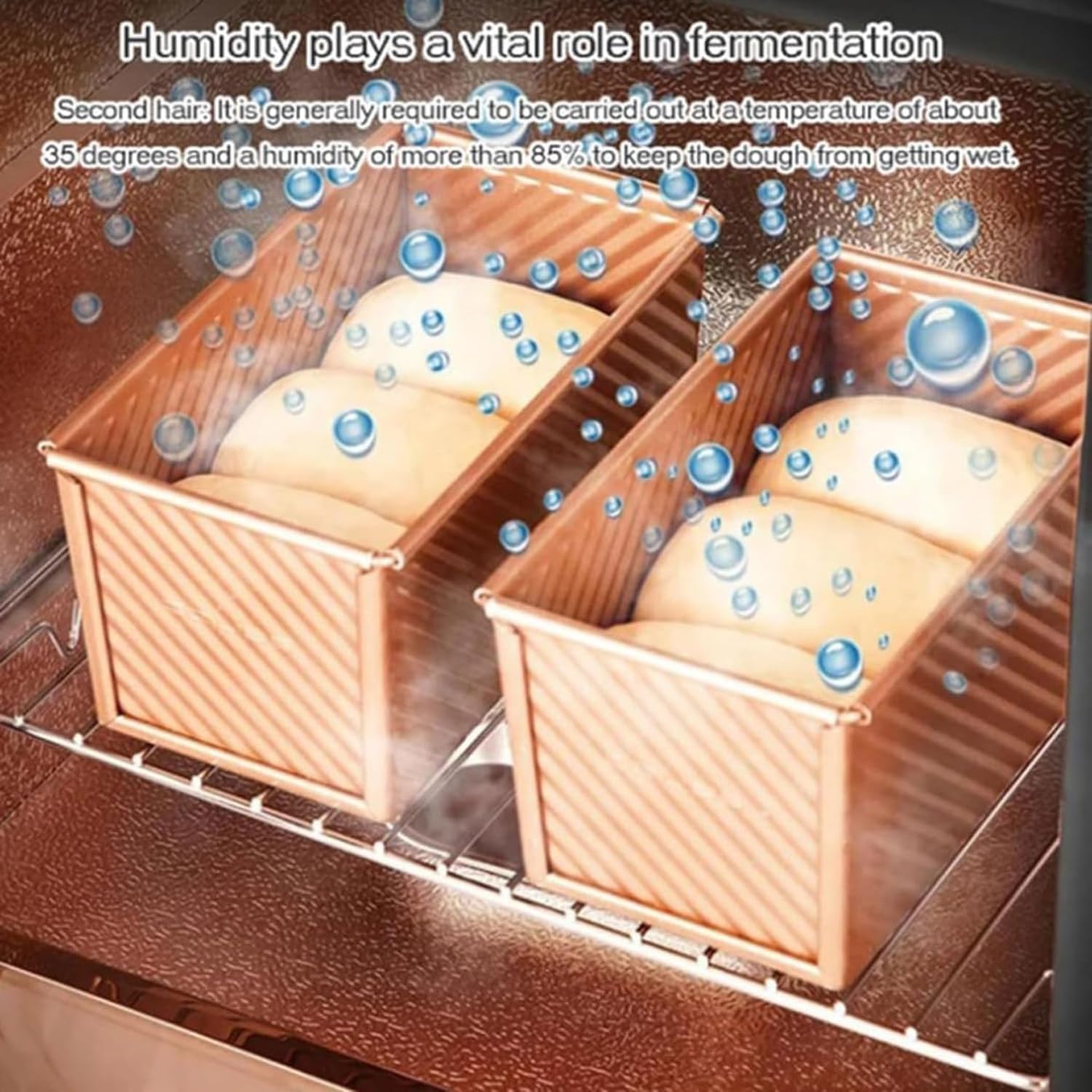 Domowe pudełko do pieczenia ciasta 260 W, inteligentna elektryczna maszyna do fermentacji chleba o pojemności 40 litrów, regulowana wilgotność i temperatura, 24-godzinny timer do chleba tostowego
