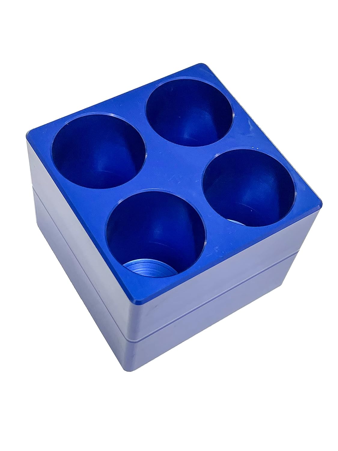 MUHWA 60 Well Aluminum Cooling Block, 24-Well Fit for 1.5ml Centrifuge Tubes, 36-Well Fit for 0.2ml PCR Tubes, Pack of One