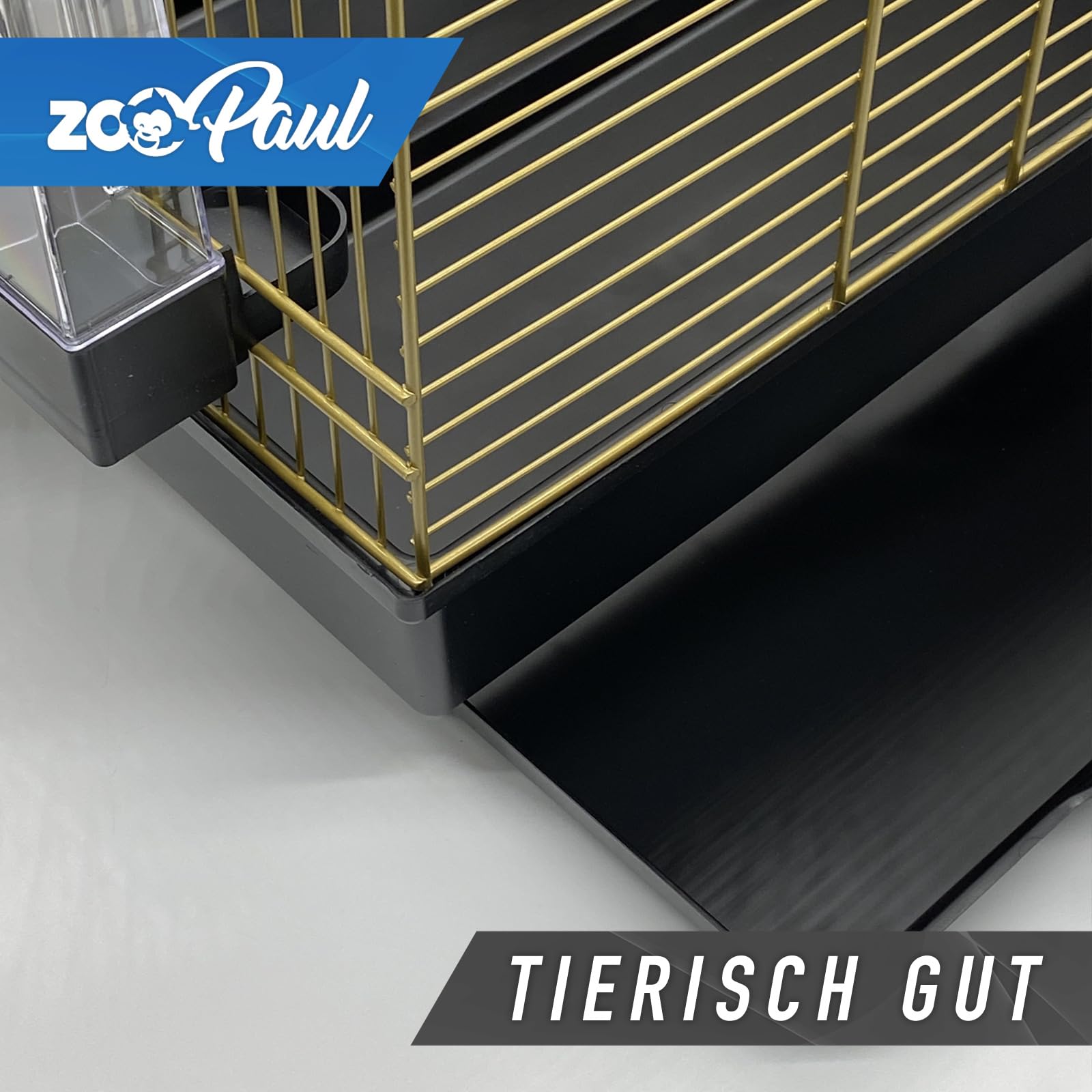 Premium Vogelkäfig Käfig Emma 72x54x38 cm Gold schwarz Vogelhaus Kanarien Wellensittiche Exoten