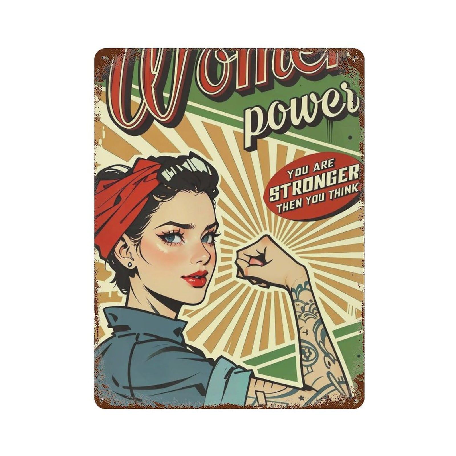 YHGERTKU Retro Wall Art Retro Iron Vintage Metal Tin Sign Poster Modern Decor for Living Rooms Gift 40x30cm