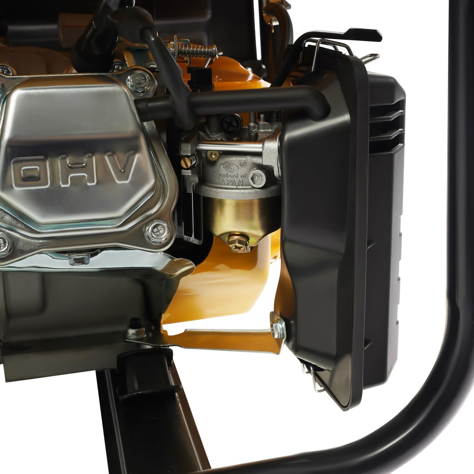 Inwerterowy generator prądu 2000 W, maksymalna moc 6,5 KM, 4-suwowy generator benzynowy 230 V, generator prądu na benzynę, awaryjny agregat prądu, przenośny generator, zabezpieczenie przed brakiem