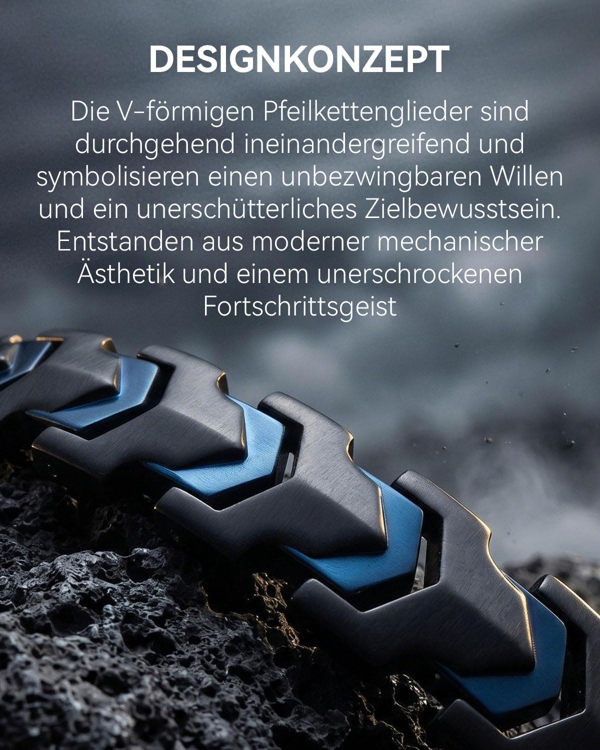 RainSo Bracelet magnétique en acier inoxydable pour homme - Design flèche mat - Chaîne robuste réglable pour escalade en plein air (24 cm)