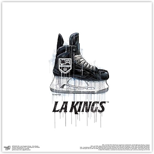 Miniatura 1 de Trends International Gallery Pops NHL Los Angeles Kings - Arte de pared de patín de goteo, versión sin marco, 12 x 12 pulgadas