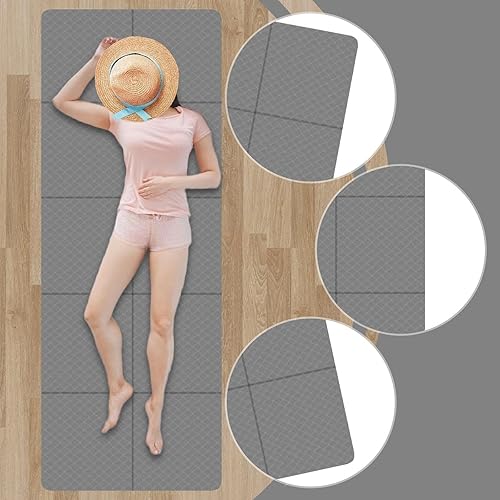 Miniatura 2 de Alfombrilla de ejercicio plegable plegable para yoga, gimnasio en casa, protección para el suelo, almohadilla de yoga antideslizante para