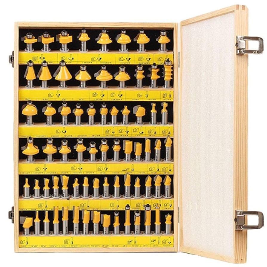 Router Bit Set Tongue And Groove Set 70Pcs 1/2 Shank