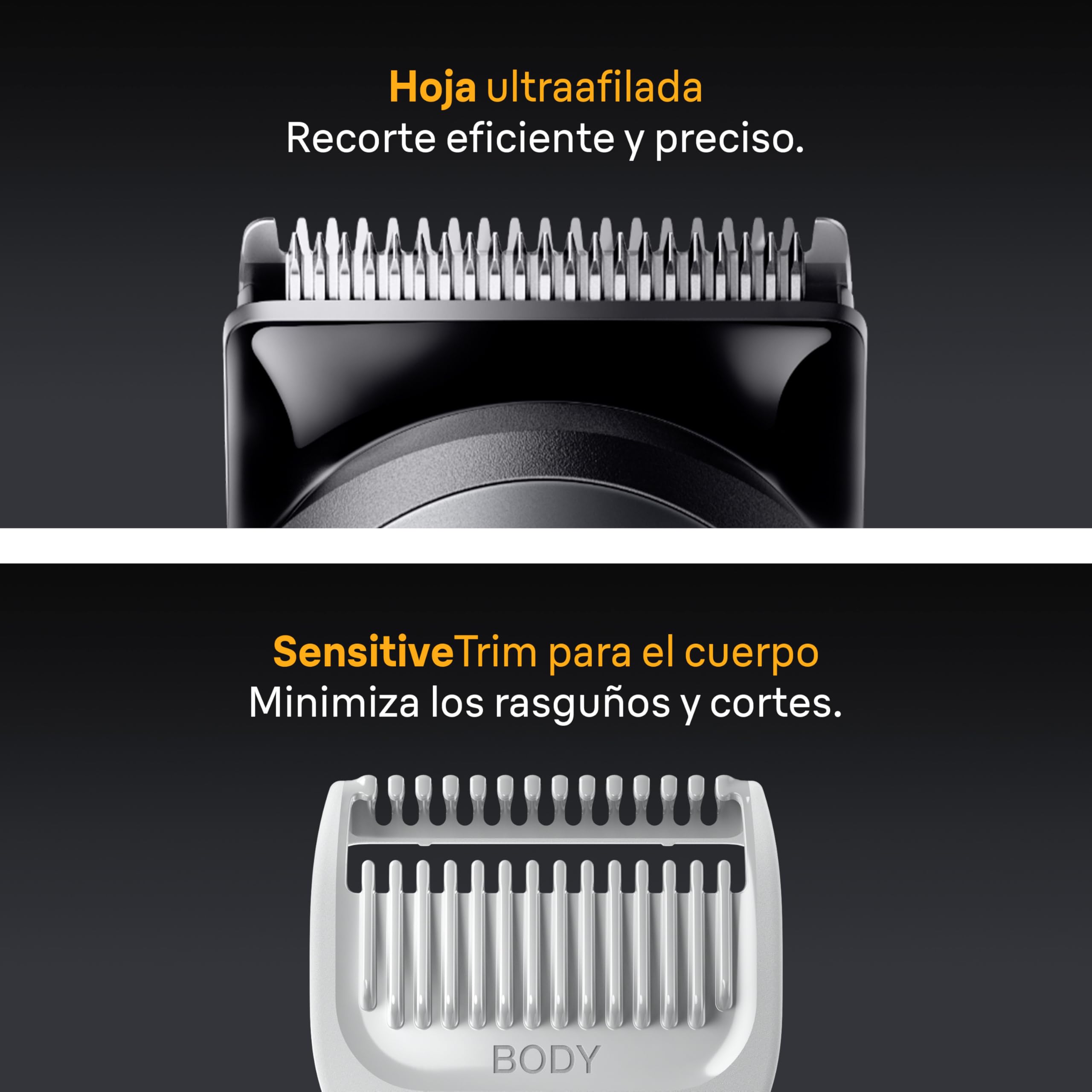 Braun Todo En Uno Series 5 AIO5520, Kit De Styling 7en1, Lámina Ultra Afilada, 120 Min, Tecnología SensitiveTrim Para el Cuerpo, Recorte Preciso Y Eficiente, AquaGrip Para Uso Bajo El Agua, Gris