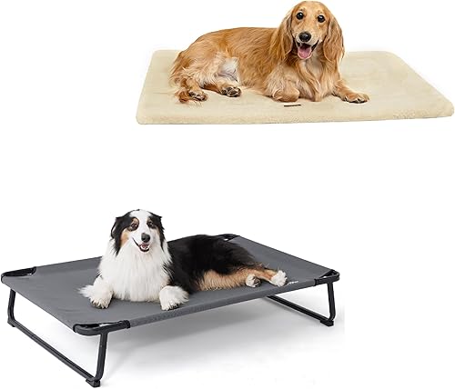 Made4Pets - Cama elevada para perros de 42 x 28 pulgadas, cama para perros medianos y grandes, 35 x 23 pulgadas, uso en exteriores e interiores