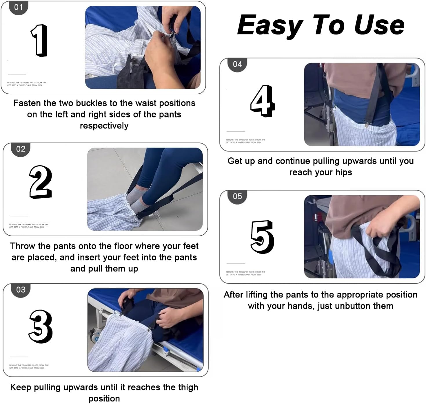 Elderly Pants Wearing Assistance Device, Daily Life Assistance Device for Disabled People, Clip on Pants Assistance Device. 2 PCS.