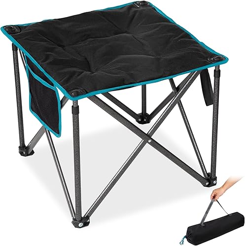 Miniatura 15 de FUNDANGO Taburete de Campamento Extragrande para Adultos, Otomán Plegable con Acolchado Grueso de 18.1 Pulgadas para Descansar los Pies, Silla
