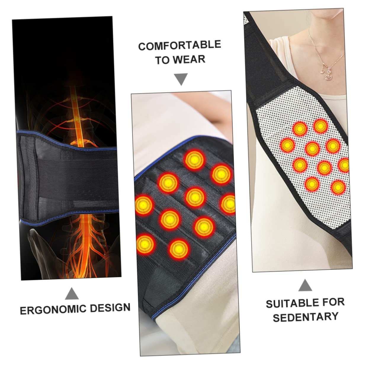 FOMIYES 1PC Self Heating Lumbar Support Waist Belt Elastic Back Brace for Men Women Comfortable Abdominal Waistband Fits Waist Seamless Lightweight Design