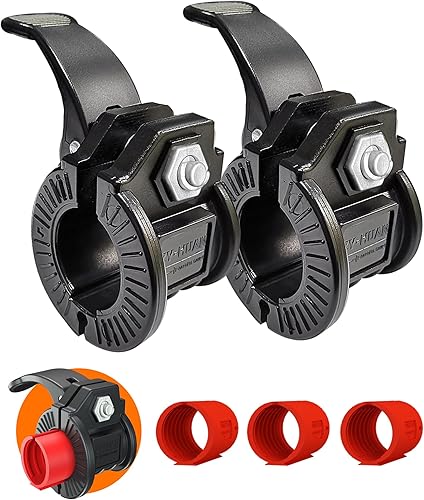 ZY-HUAN Clips de barra de 1 pulgada I Clips de peso ajustables de varios tamaños, abrazaderas de barra de 1 pulgada IQuick Release Barbell Collar