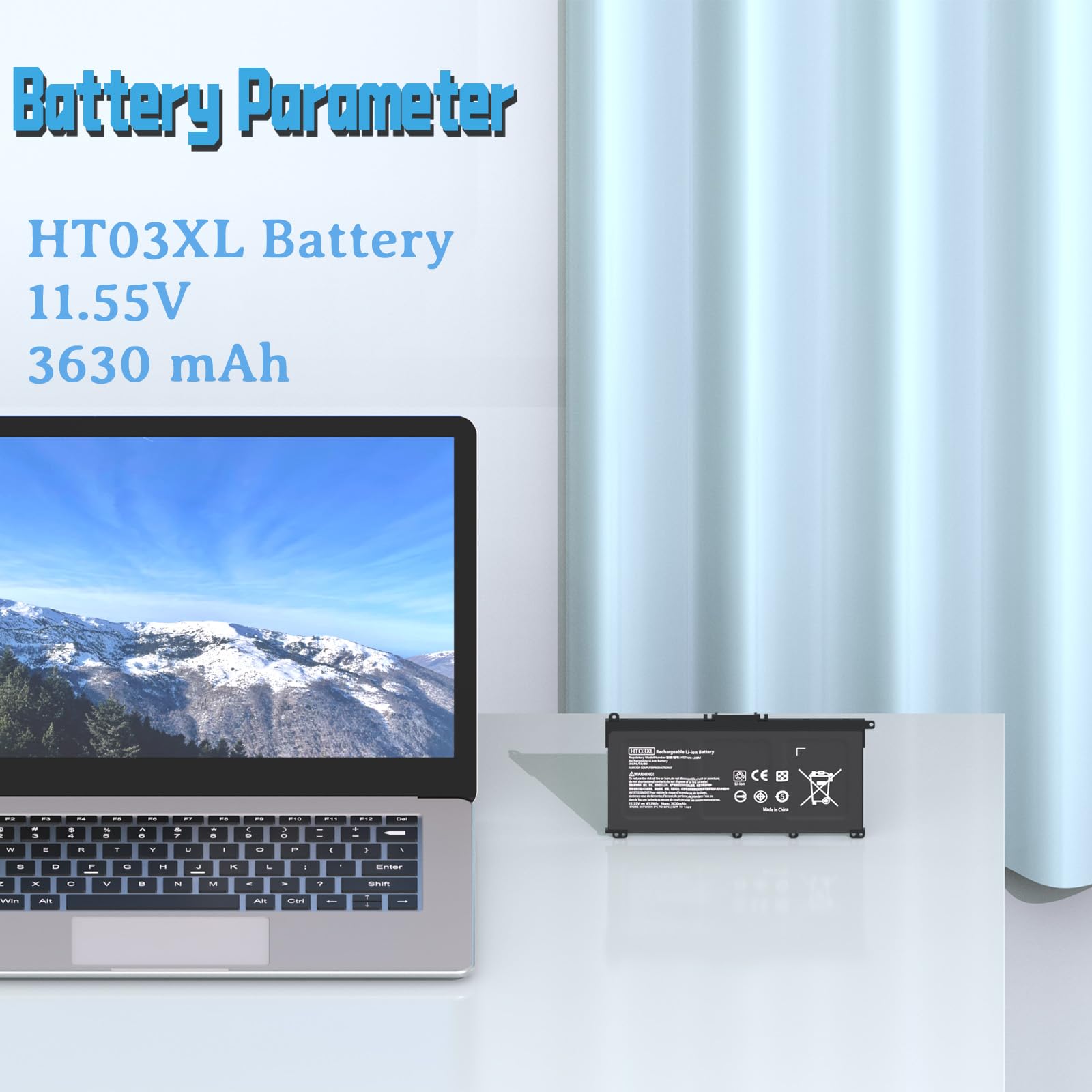 Hafiuege 11.55V/41.9Wh HT03XL TF03XL Batterie Compatible avec HP L11119-855 Pavilion 15-CS 15-DA 15-DB 15G-DR 14-CE 14-CF 14-DF 14-DQ 14-DK 17-by 17-CA 240 245 250 255 G7 HSTNN-LB8L HSTNN-DB8R