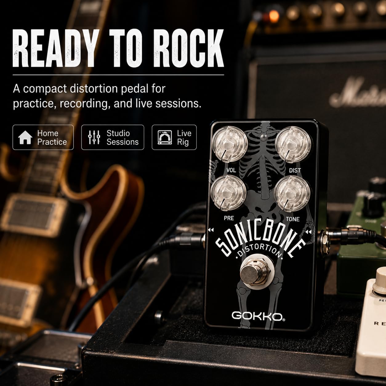 Amazon.com: GOKKO SONICBONE DISTORTION GK-21 - British High - Gain
