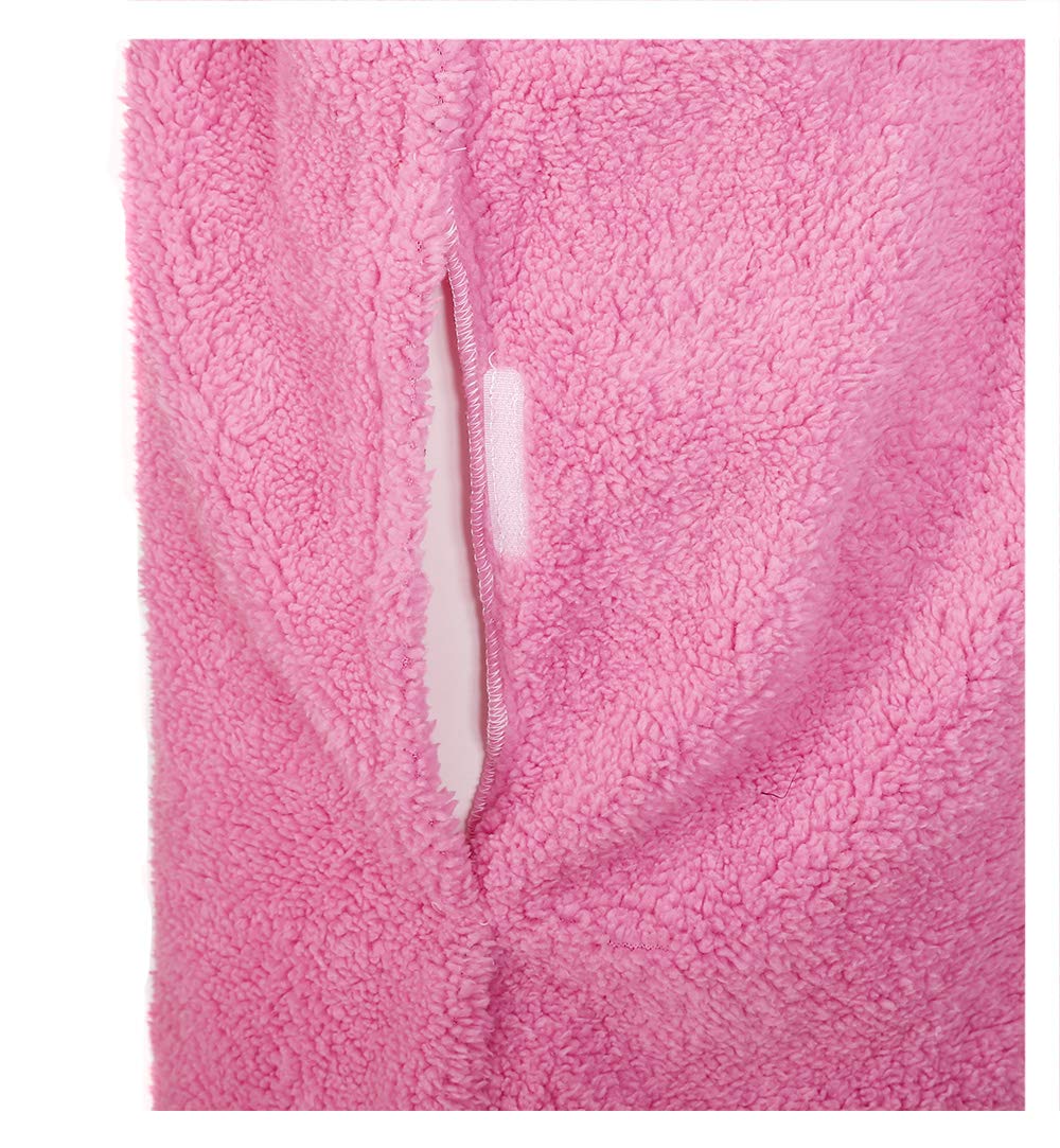 KarnevalsTeufel.de Kostüm Lama für Erwachsene lustiges Tierkostüm in pink Plüsch-Overall mit Kapuze