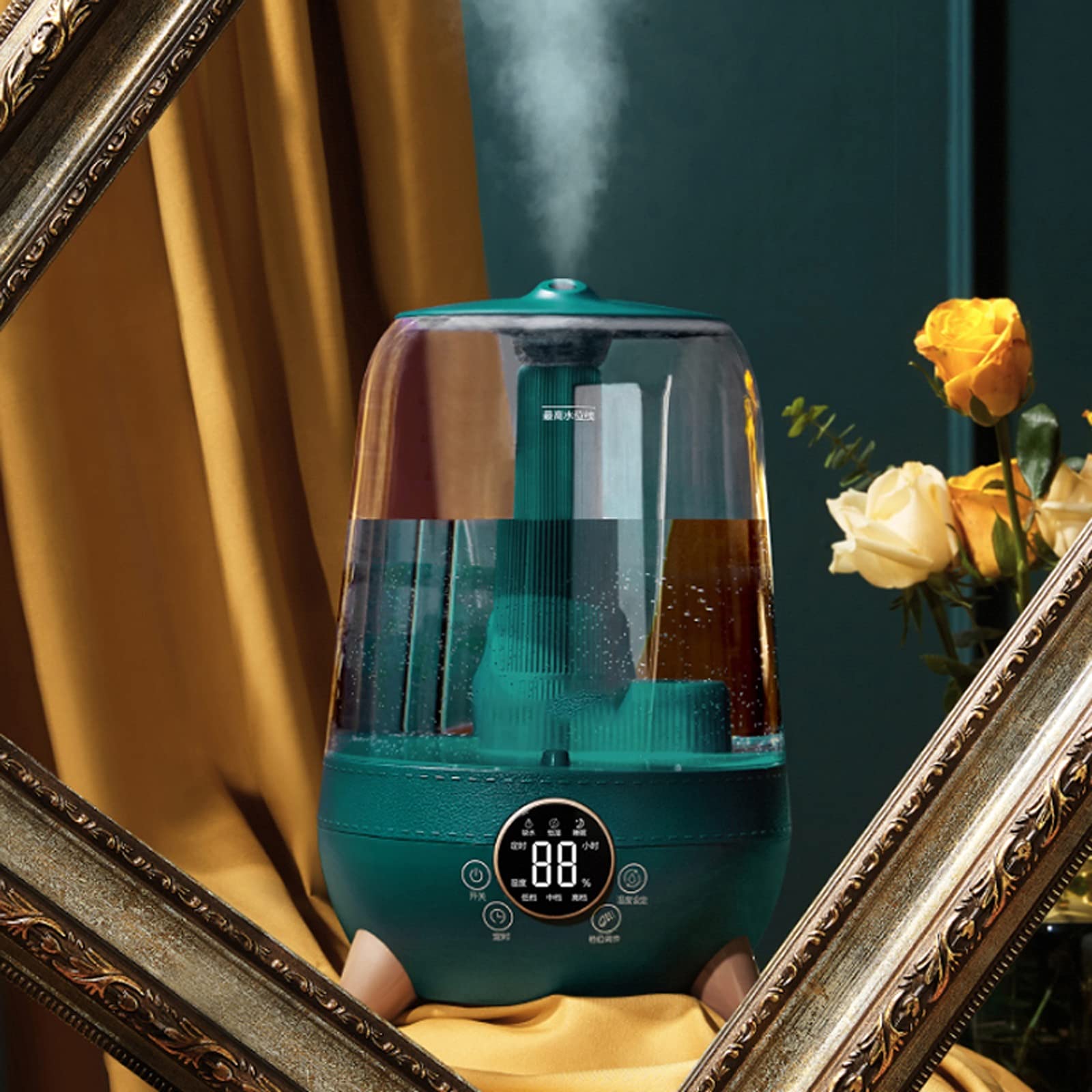 Humidificadores de Aire Humidificador, humidificadores ultrasónicos tranquilos for dormitorio y habitación grande, apagado automático, humidificadores for bebés Nursery y toda la casa Silencioso Humid