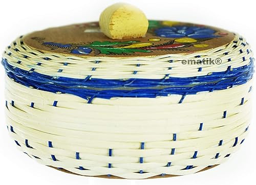 Miniatura 4 de Calentador de tortilla Tortillero de Mimbre Tradicional Hecho en México Tradicional Hecho a México Espuma de poliestireno pintado a mano Floral