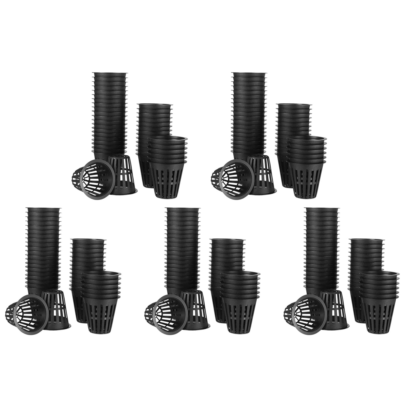 Jnchdghwa 300 Pack 2 Inch Net Cups Slotted Mesh Wide Lip Filter Plant Net Pot Bucket Basket for Hydroponics