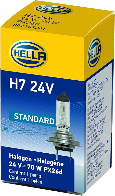 Lâmpada halógena H7 Hella 24 V 70 W para veículos – 1 unidade