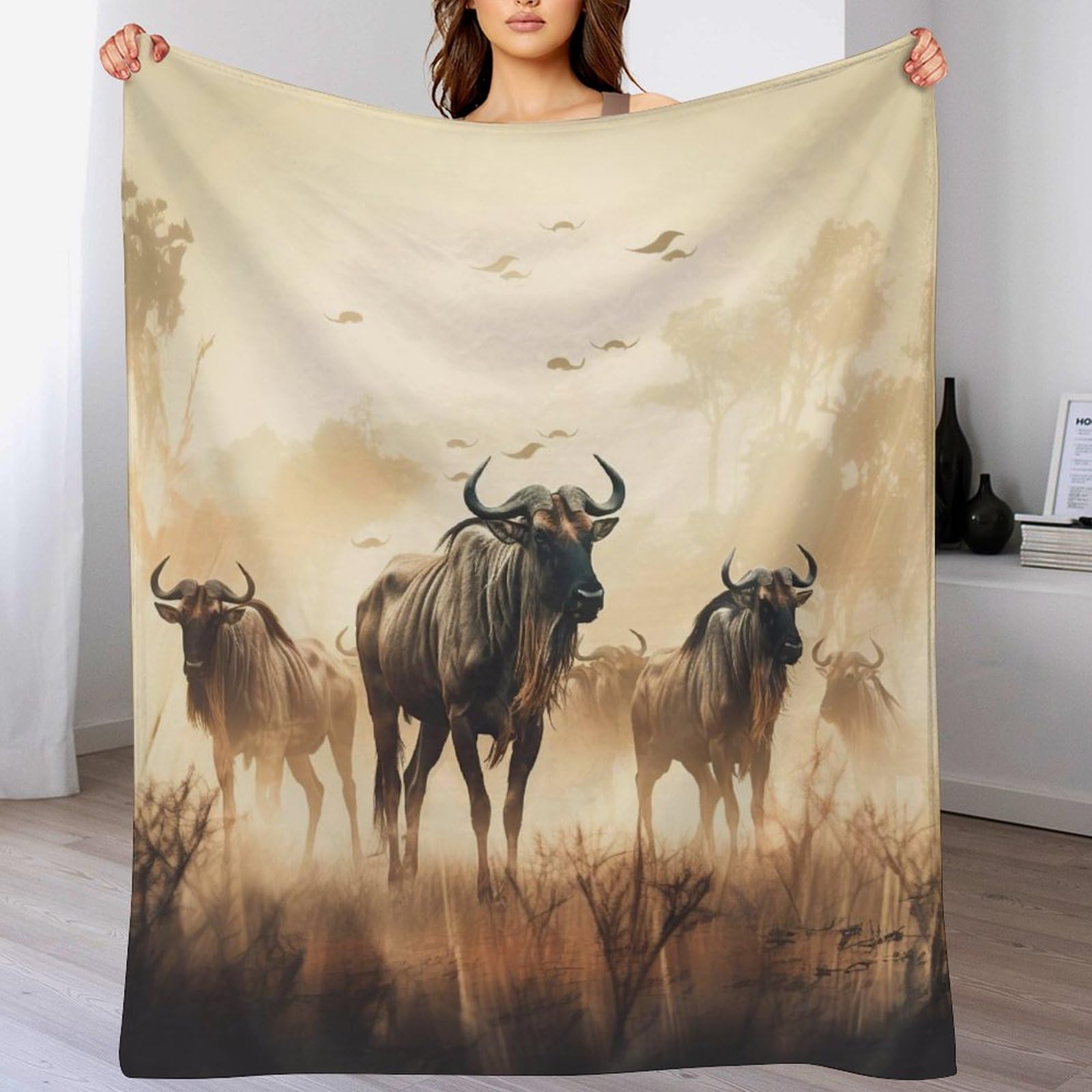 Couverture vache flannel douce pour éliminer les courants d'air